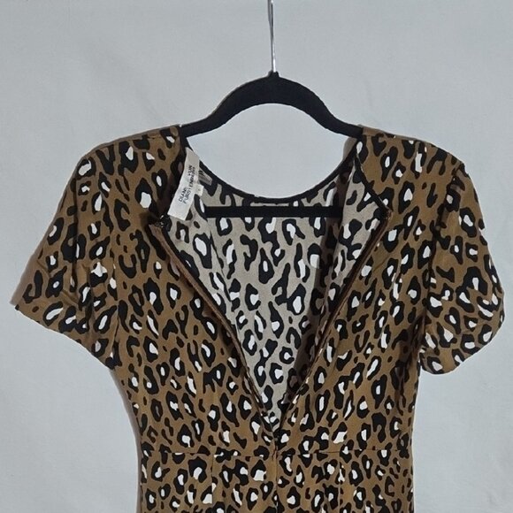 Diane Von Furstenberg Leopard Print Midi Dress - Picture 8 of 9